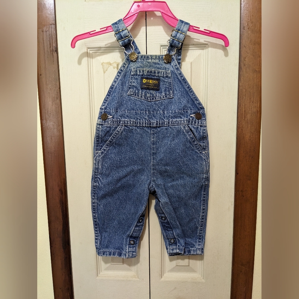 Vtg OshKosh B'Gosh 3-6 Month Denim Overall Made in USA